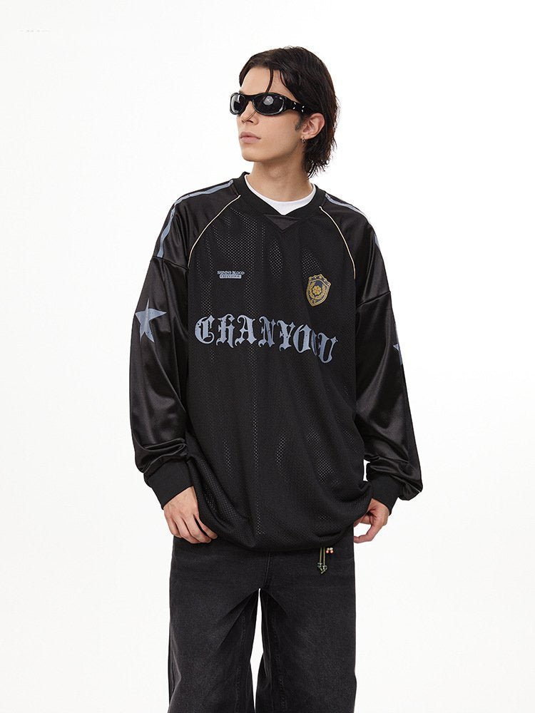 Mesh Breathable Long Sleeve Jersey Tee - COPPING THREADS - CHICISLAND