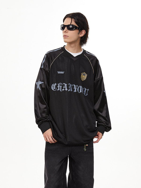 Mesh Breathable Long Sleeve Jersey Tee - COPPING THREADS - CHICISLAND
