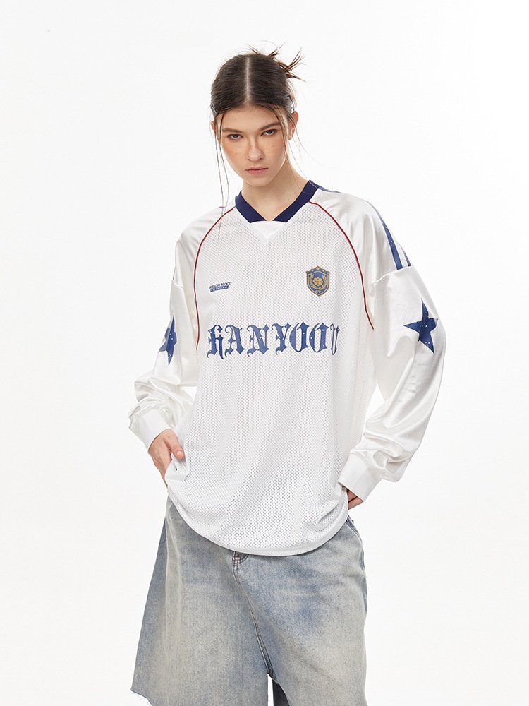 Mesh Breathable Long Sleeve Jersey Tee - COPPING THREADS - CHICISLAND