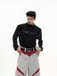 Mesh Metal-Graphic Fitted Long-Sleeve Top - COPPING THREADS - Argue Culture