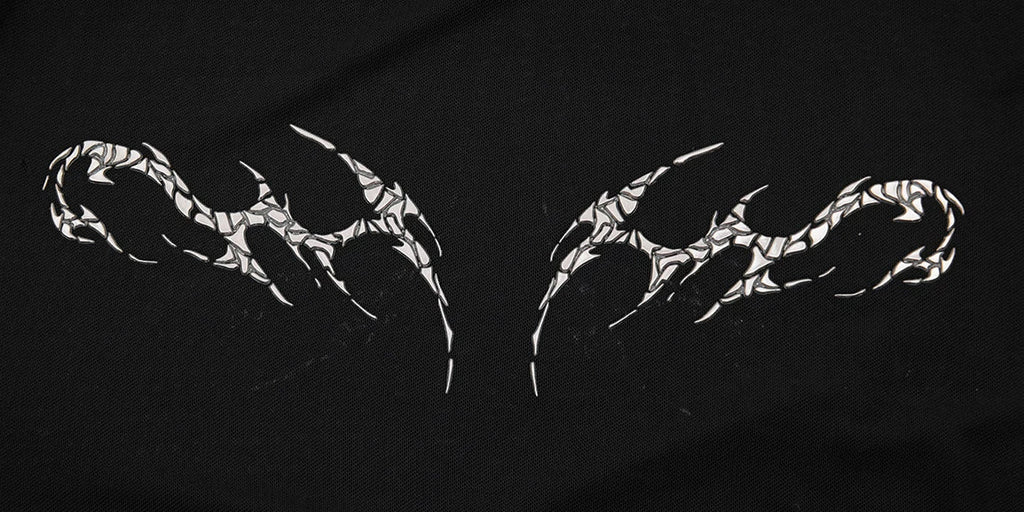 Mesh Metal-Graphic Fitted Long-Sleeve Top - COPPING THREADS - Argue Culture