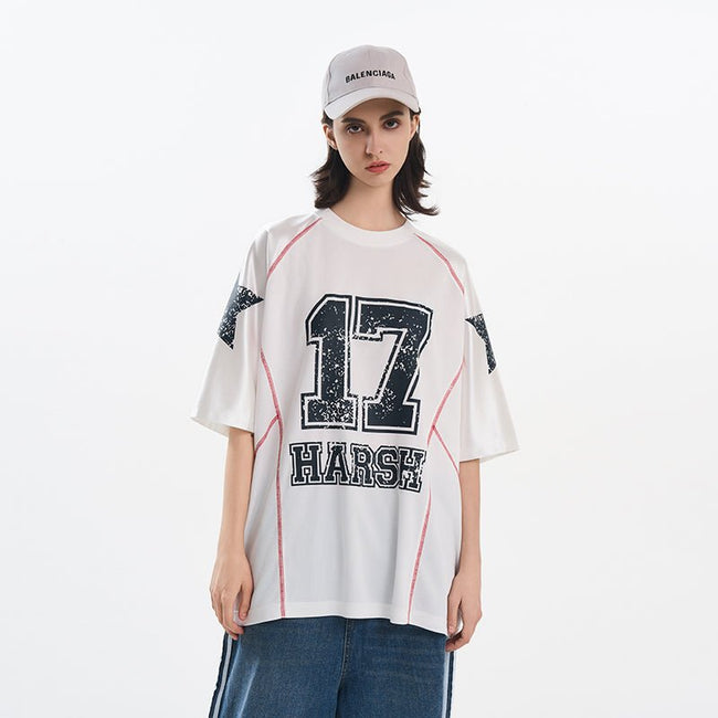 Mesh Panel Raglan Sleeve Boxing Tee Main Image