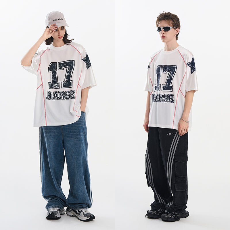 Mesh Panel Raglan Sleeve Boxing Tee - COPPING THREADS - Harsh and Cruel