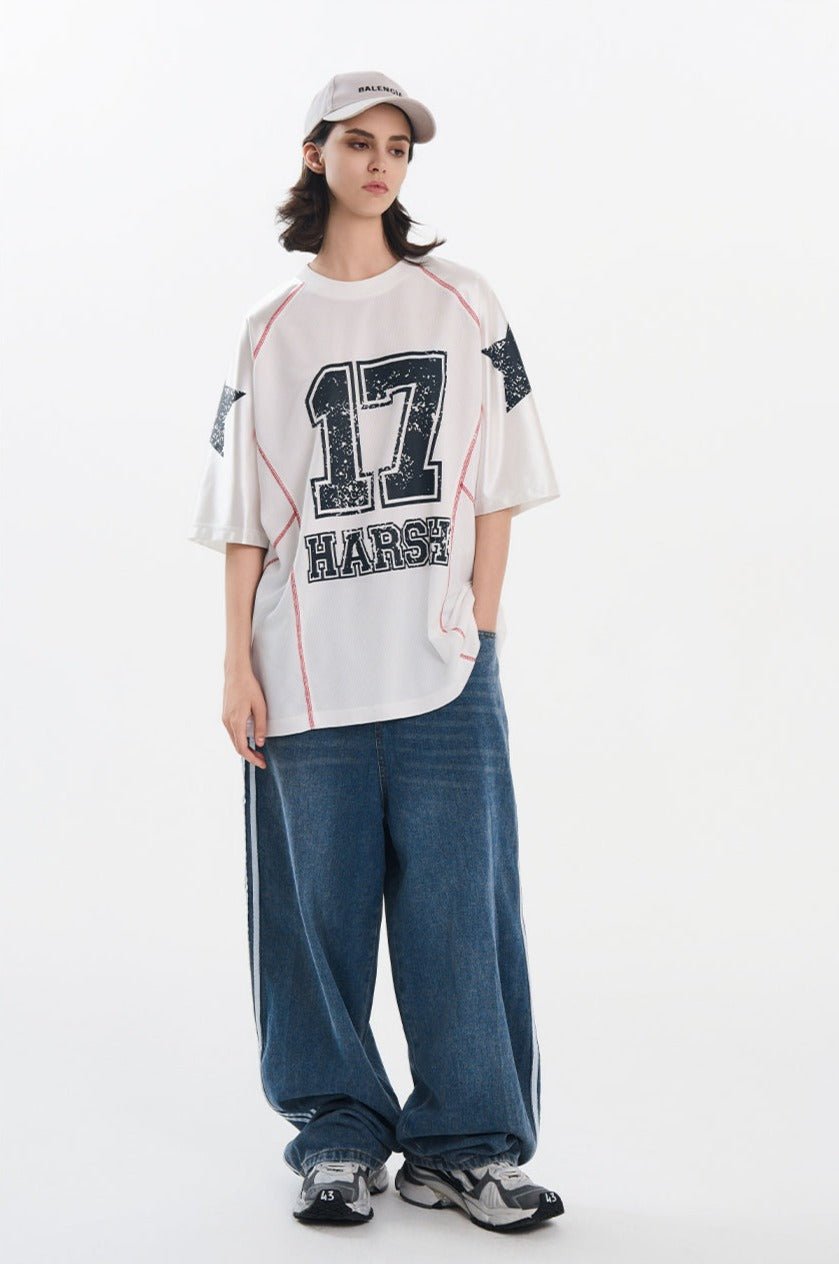 Mesh Panel Raglan Sleeve Boxing Tee - COPPING THREADS - Harsh and Cruel