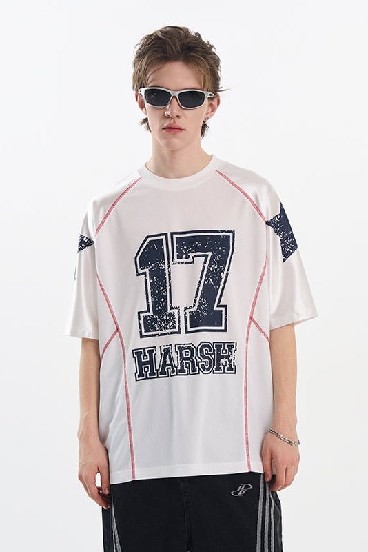 Mesh Panel Raglan Sleeve Boxing Tee - COPPING THREADS - Harsh and Cruel