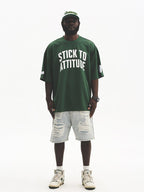 Mesh Quick - Dry Letter Print Tee - COPPING THREADS - CT Select
