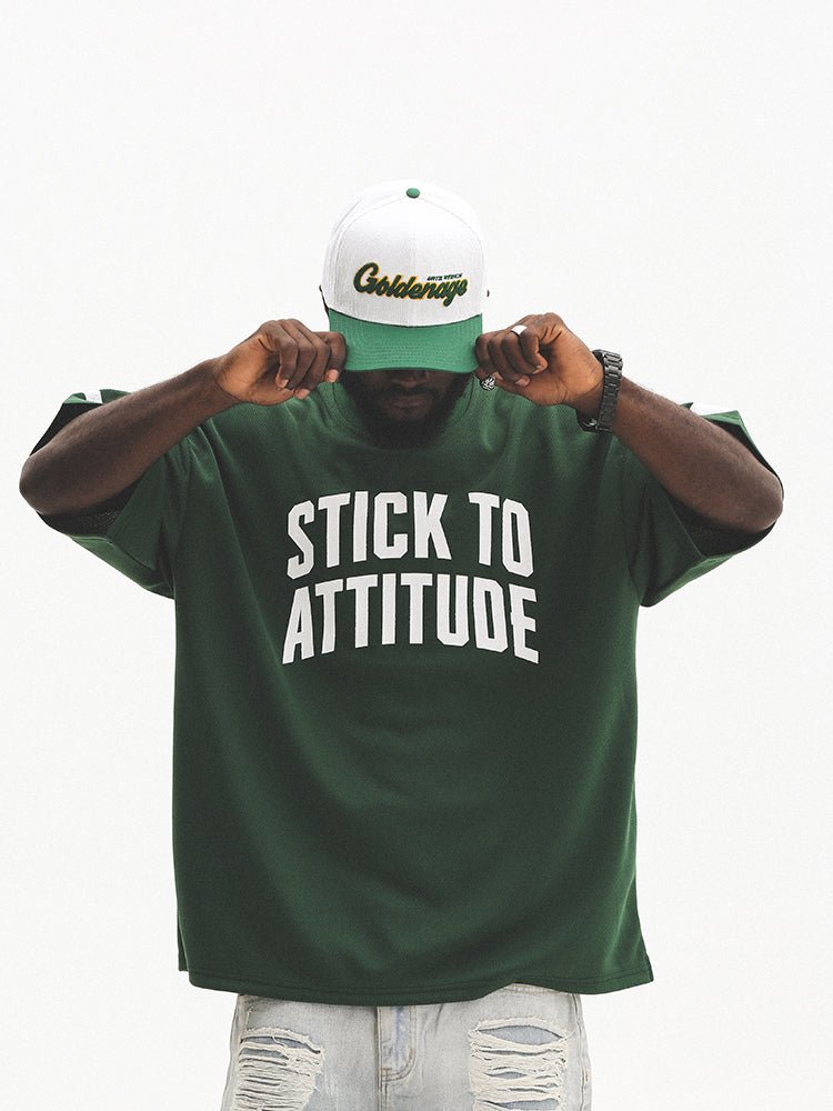 Mesh Quick - Dry Letter Print Tee - COPPING THREADS - CT Select