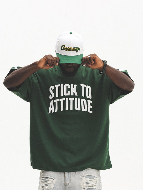 Mesh Quick - Dry Letter Print Tee - COPPING THREADS - CT Select