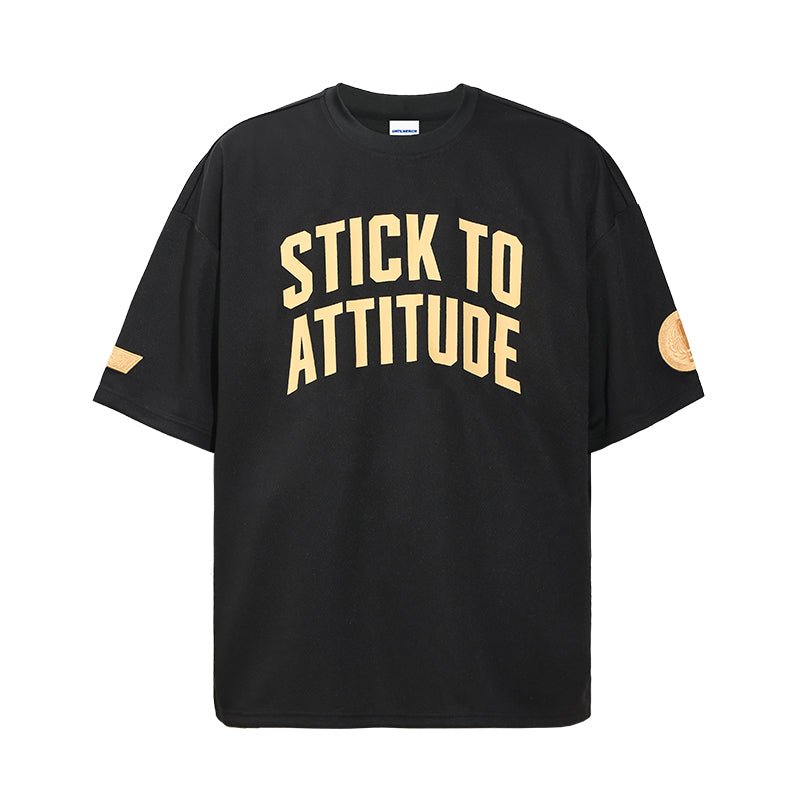 Mesh Quick - Dry Letter Print Tee - COPPING THREADS - CT Select