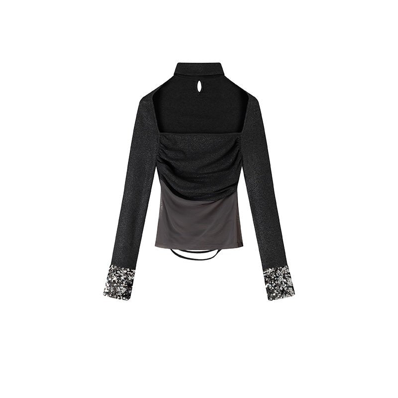 Mesh Sequin Patchwork Knit Skirt Set - COPPING THREADS - CT Select