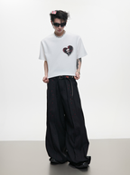 Metal Bead Heartbreak Embellished Fitted Tee - COPPING THREADS - ArguE CulturE