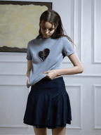 Metal Bead Heartbreak Embellished Fitted Tee - COPPING THREADS - ArguE CulturE