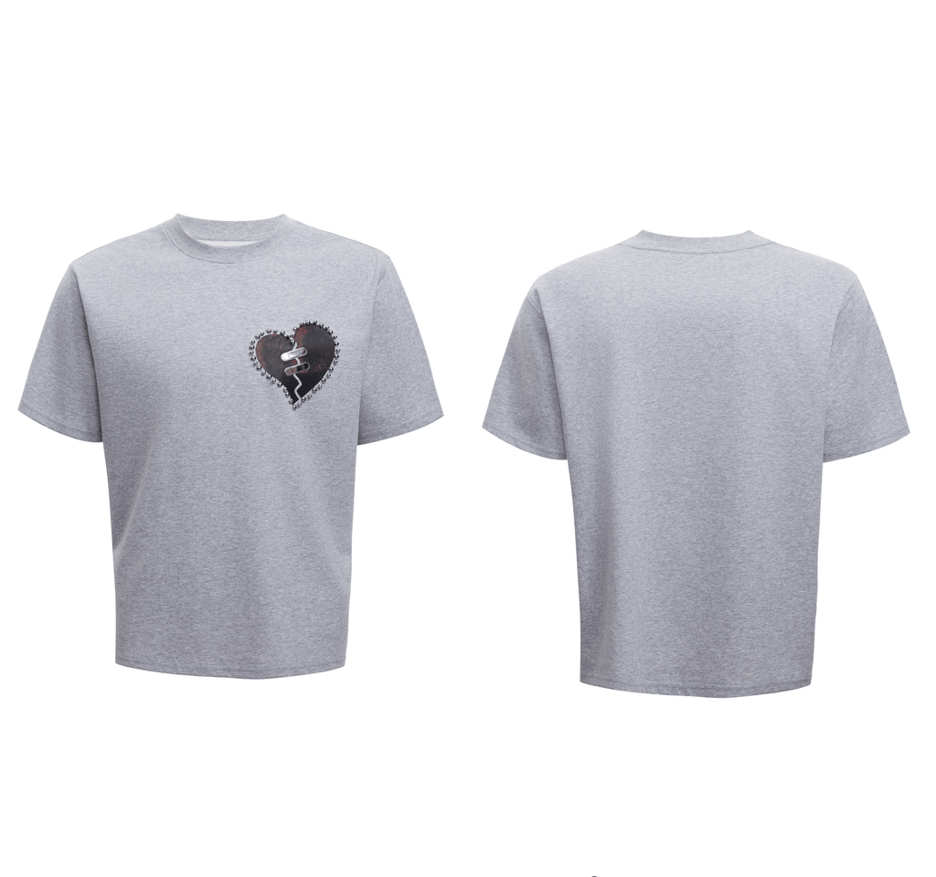 Metal Bead Heartbreak Embellished Fitted Tee - COPPING THREADS - ArguE CulturE