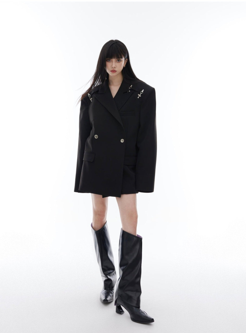 Metal Buckle One - Shoulder Blazer - COPPING THREADS - CT Select