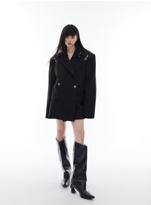 Metal Buckle One - Shoulder Blazer - COPPING THREADS - CT Select