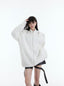 Metal Buckle Zip - Up Knit Cardigan Sweater - COPPING THREADS - CT Select