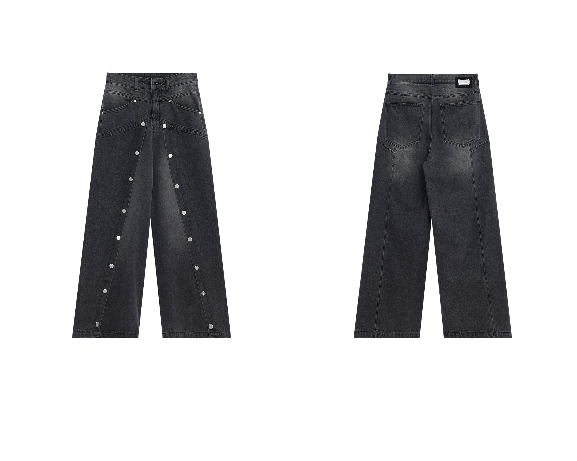 Metal Buckles Deconstructed Double - Layer Denim - COPPING THREADS - ArguE CulturE