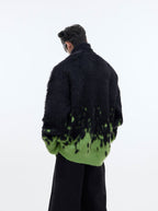 Metal Button Gradient Stand Collar Knit Sweater - COPPING THREADS - ArguE CulturE