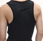 Metal Detail Ribbed U - Neck Tank Top - COPPING THREADS - ArguE CulturE