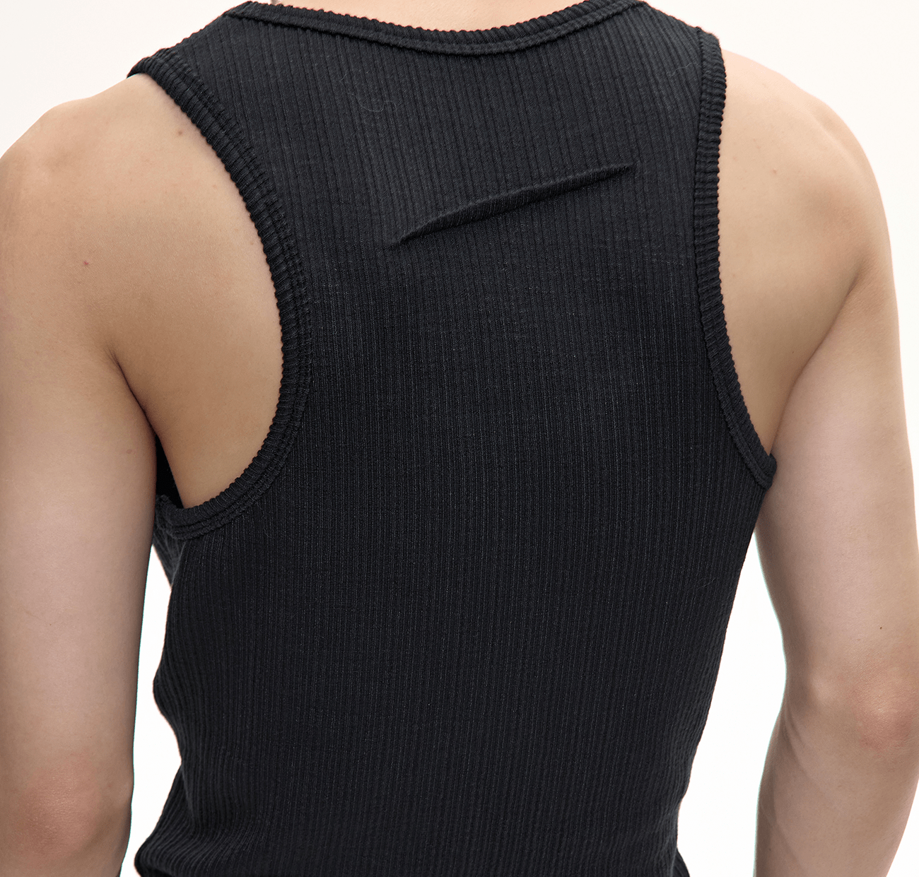 Metal Detail Ribbed U - Neck Tank Top - COPPING THREADS - ArguE CulturE