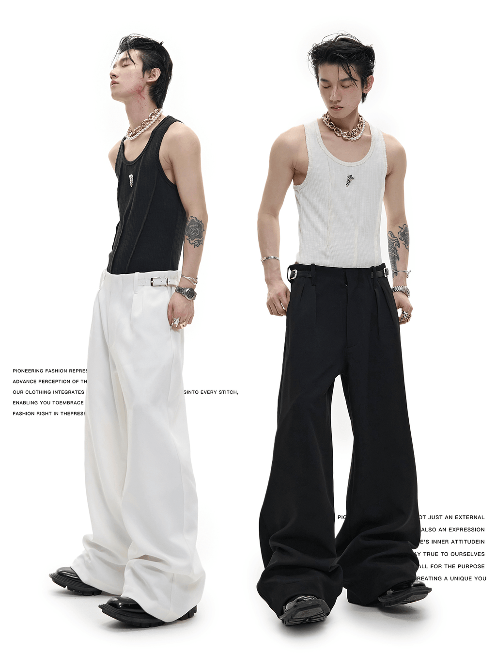 Metal Detail Ribbed U - Neck Tank Top - COPPING THREADS - ArguE CulturE