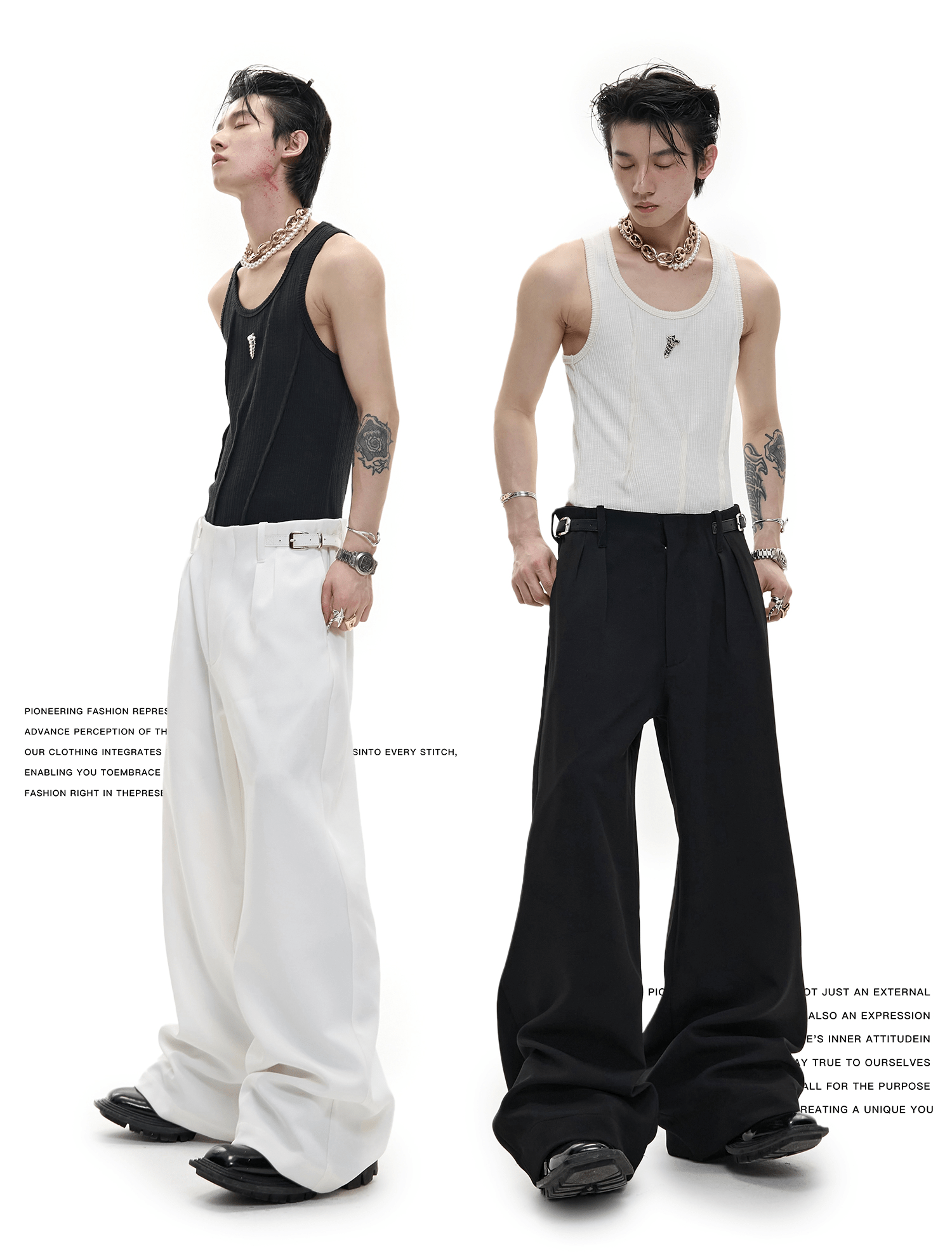 Metal Detail Ribbed U - Neck Tank Top - COPPING THREADS - ArguE CulturE