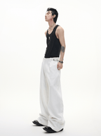 Metal Detail Ribbed U - Neck Tank Top - COPPING THREADS - ArguE CulturE