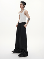 Metal Detail Ribbed U - Neck Tank Top - COPPING THREADS - ArguE CulturE