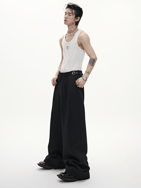 Metal Detail Ribbed U - Neck Tank Top - COPPING THREADS - ArguE CulturE