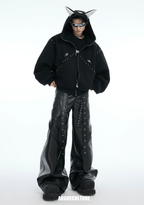 Metal Studded Winged Seams Oversized Hoodie - COPPING THREADS - ArguE CulturE