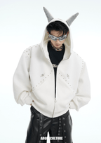 Metal Studded Winged Seams Oversized Hoodie - COPPING THREADS - ArguE CulturE