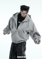 Metal Studded Winged Seams Oversized Hoodie - COPPING THREADS - ArguE CulturE