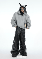 Metal Studded Winged Seams Oversized Hoodie - COPPING THREADS - ArguE CulturE