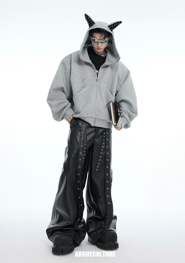 Metal Studded Winged Seams Oversized Hoodie - COPPING THREADS - ArguE CulturE