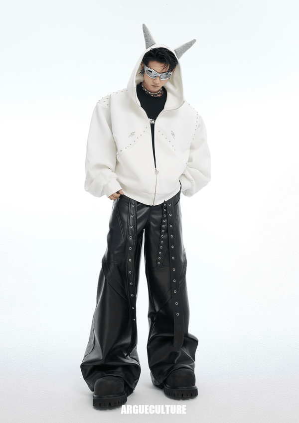Metal Studded Winged Seams Oversized Hoodie - COPPING THREADS - ArguE CulturE