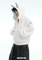 Metal Studded Winged Seams Oversized Hoodie - COPPING THREADS - ArguE CulturE