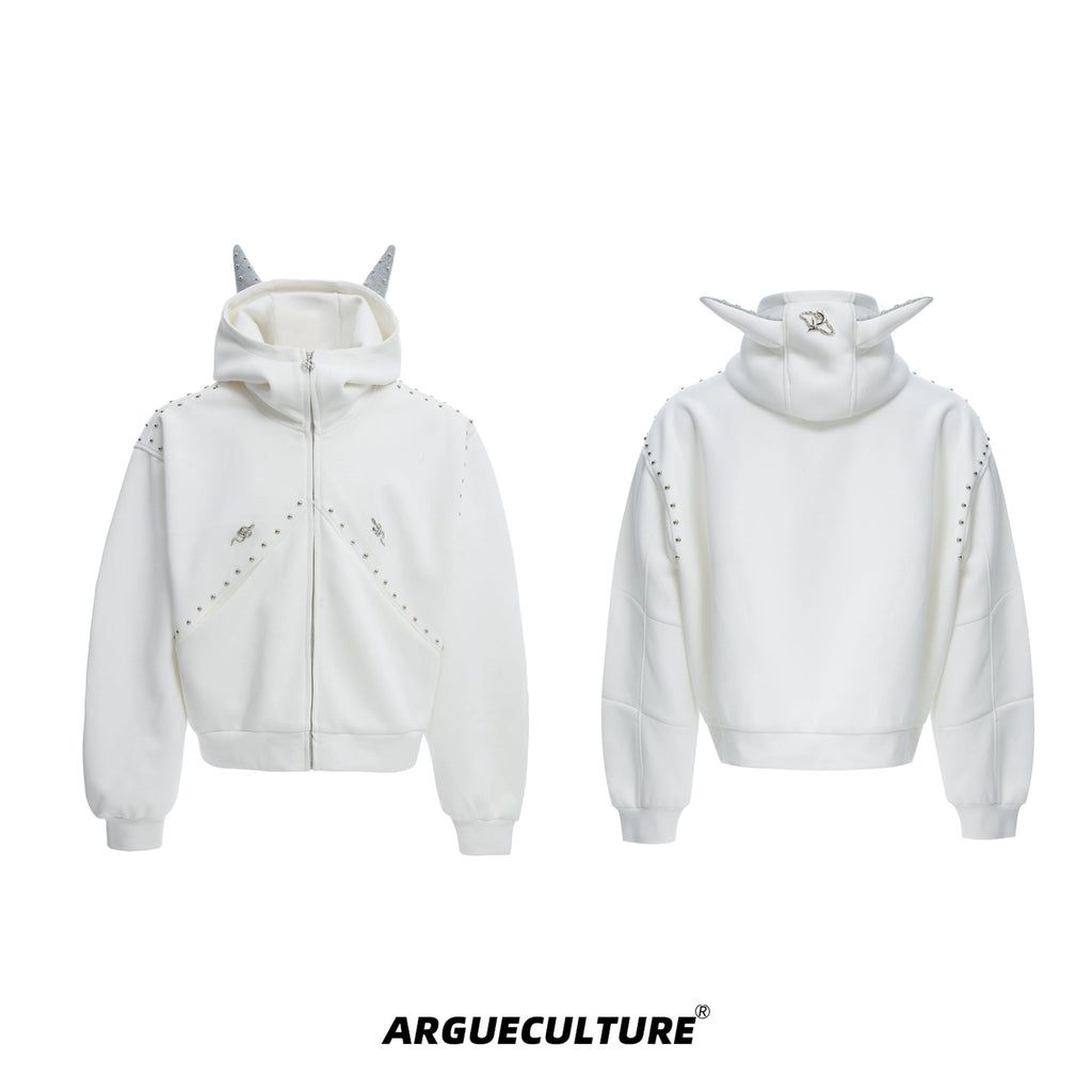 Metal Studded Winged Seams Oversized Hoodie - COPPING THREADS - ArguE CulturE