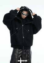 Metal Studded Winged Seams Oversized Hoodie - COPPING THREADS - ArguE CulturE