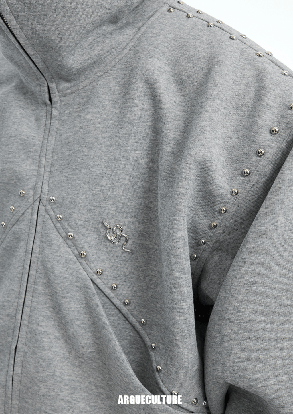 Metal Studded Winged Seams Oversized Hoodie - COPPING THREADS - ArguE CulturE