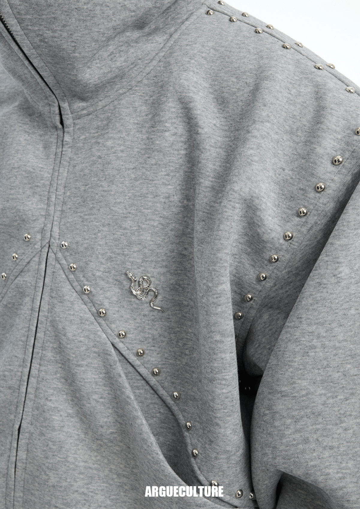 Metal Studded Winged Seams Oversized Hoodie - COPPING THREADS - ArguE CulturE