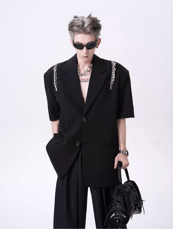 Metal Zipper Blazer - COPPING THREADS - CT Select