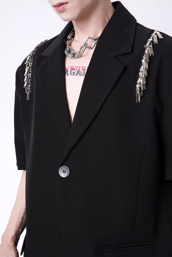 Metal Zipper Blazer - COPPING THREADS - CT Select