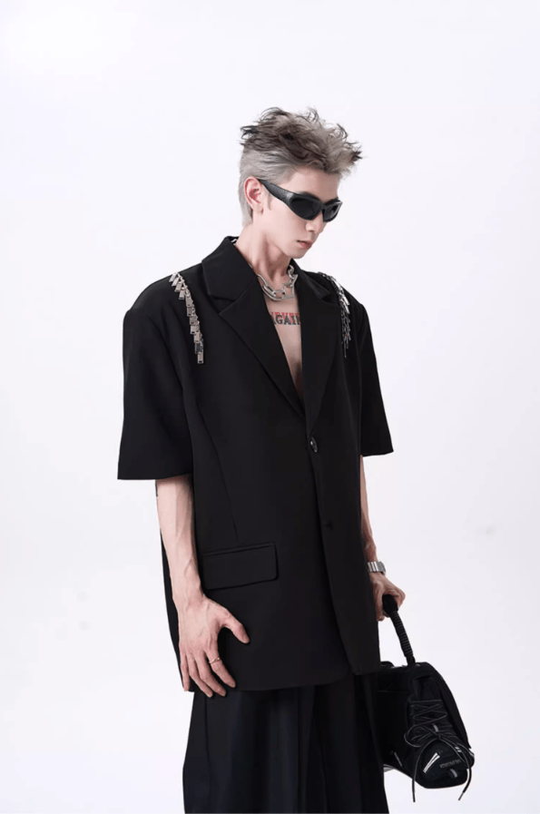 메탈 지퍼 블레이저  서브 이미지