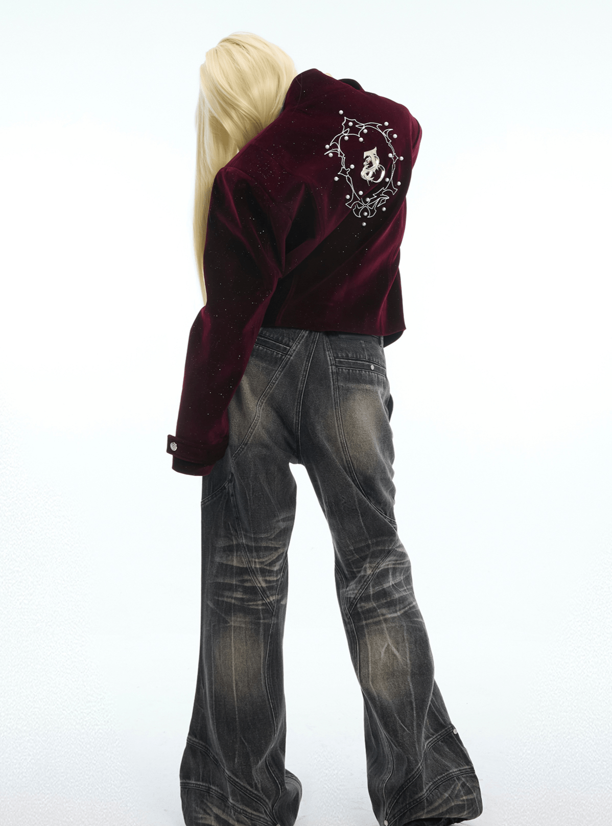 Metallic Button Embellished Cropped Jacket - COPPING THREADS - ArguE CulturE