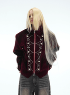 Metallic Button Embellished Cropped Jacket - COPPING THREADS - ArguE CulturE