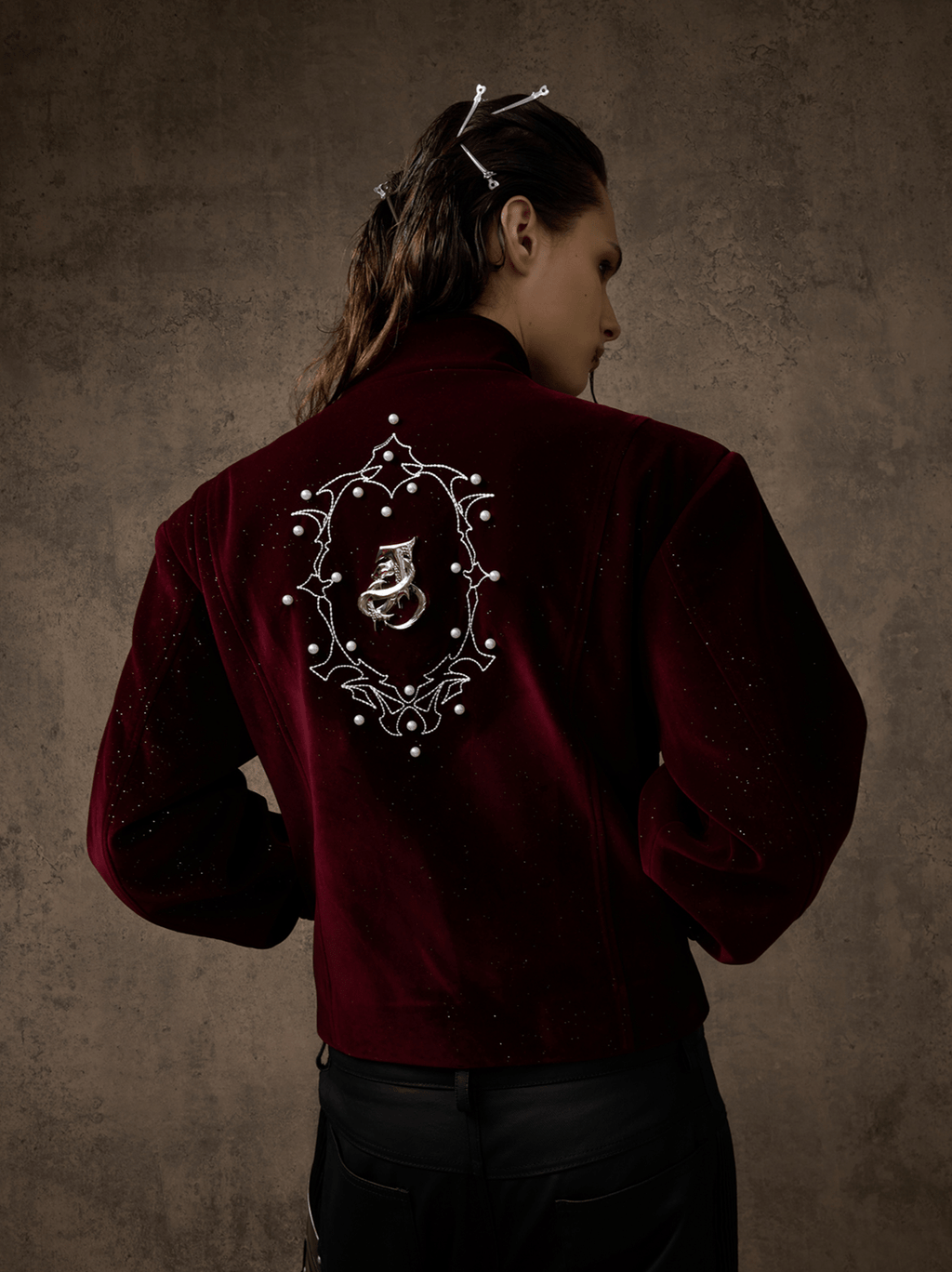 Metallic Button Embellished Cropped Jacket - COPPING THREADS - ArguE CulturE