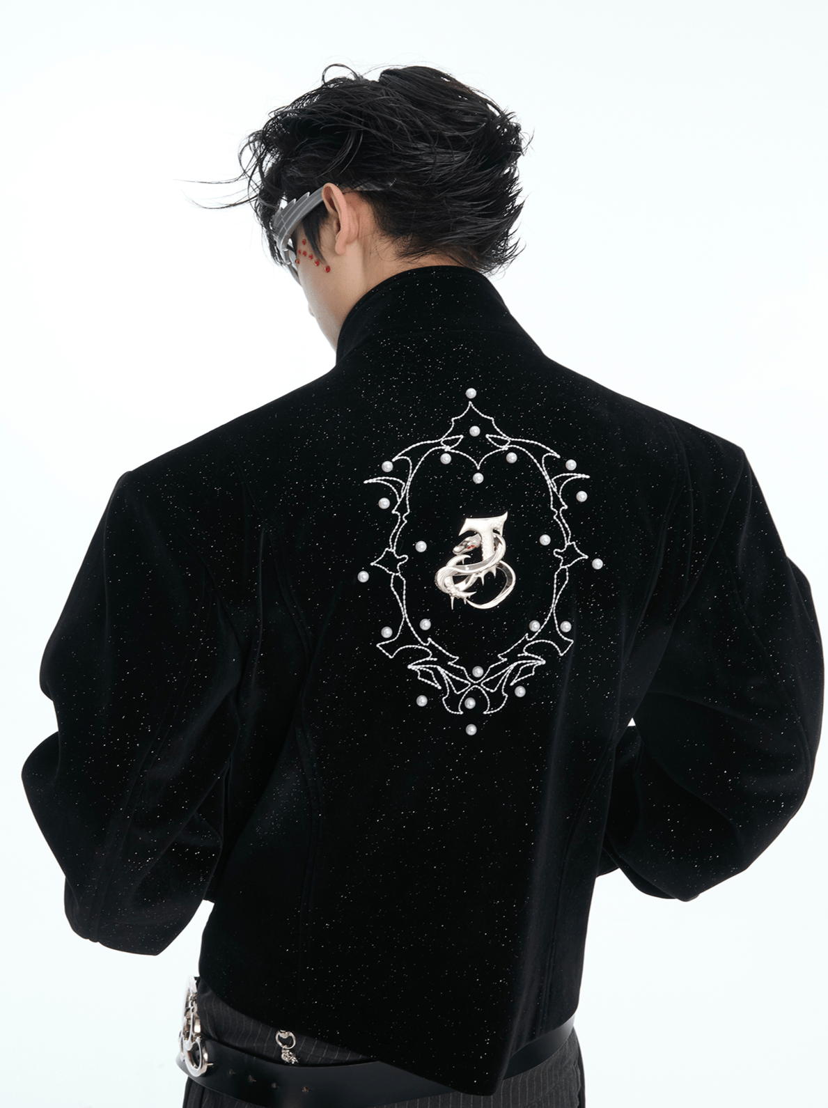 Metallic Button Embellished Cropped Jacket - COPPING THREADS - ArguE CulturE