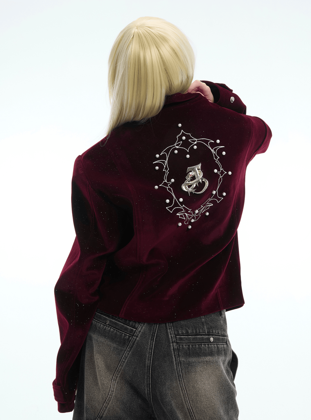 Metallic Button Embellished Cropped Jacket - COPPING THREADS - ArguE CulturE