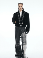 Metallic Button Embellished Cropped Jacket - COPPING THREADS - ArguE CulturE