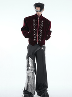 Metallic Button Embellished Cropped Jacket - COPPING THREADS - ArguE CulturE